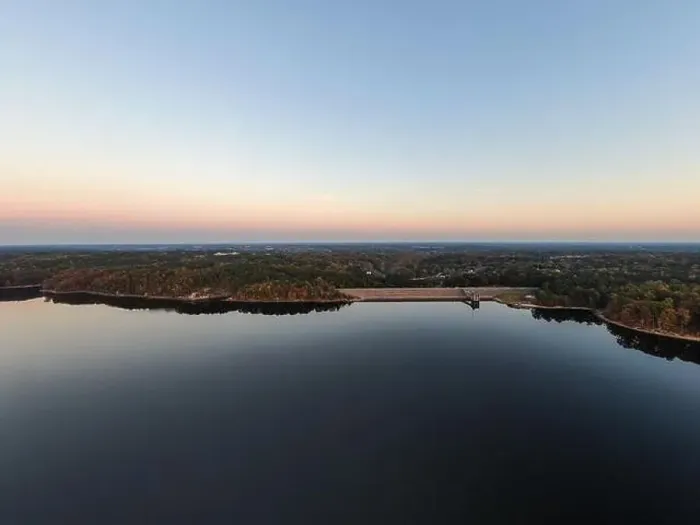 Framed Print : Fall Foliage at Falls Lake, Raleigh NC - Drone Framed Print : Fall Foliage at Falls Lake, Raleigh NC - Drone