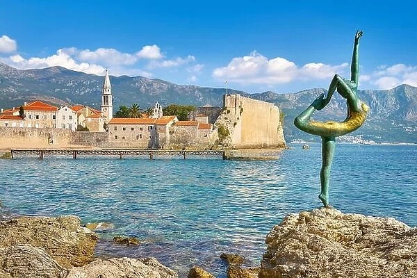 Famous Ballerina Sculpture, Budva Old Town, Montenegro