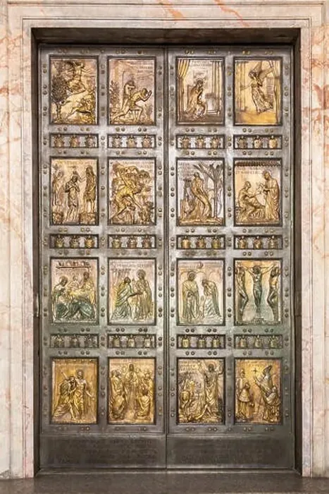 Framed Print : The famous Holy Door at St. Peter's Basilica in Vatican. Rome, Italy Framed Print : The famous Holy Door at St. Peter's Basilica in Vatican. Rome, Italy