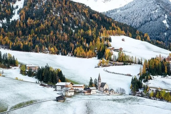 Framed Print : Famous Santa Magdalena mountain village with Church Chiesa di Santa Maddalena in the autumn Dolomites Framed Print : Famous Santa Magdalena mountain village with Church Chiesa di Santa Maddalena in the autumn Dolomites