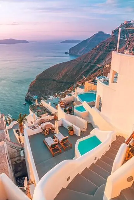Framed Print : Fantastic evening view of Santorini island. Picturesque summer sunset on famous view, Greece, Europe. Traveling concept background. Sunset landscape