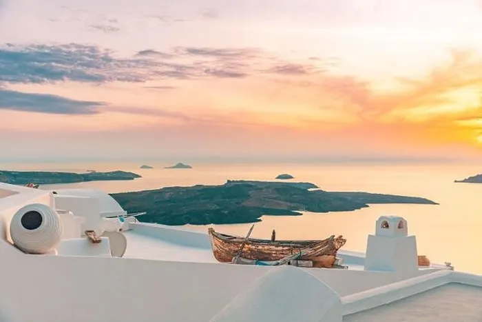 Framed Print : Fantastic evening view of Santorini island. Picturesque summer sunset on famous view, Greece, Europe. Traveling concept background. Sunset landscape Framed Print : Fantastic evening view of Santorini island. Picturesque summer sunset on famous view, Greece, Europe. Traveling concept background. Sunset landscape