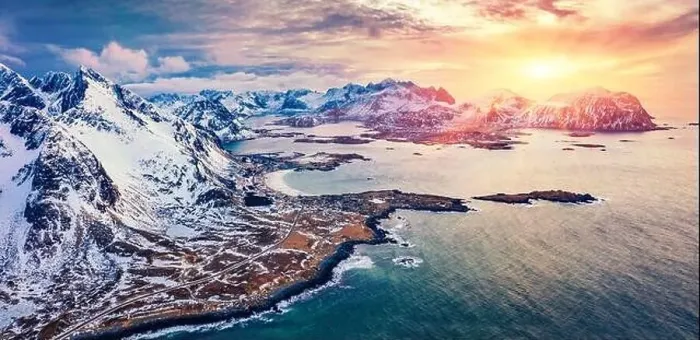 Framed Print : Fantastic spring sunset on Lofoten Islands Framed Print : Fantastic spring sunset on Lofoten Islands