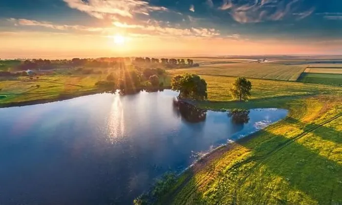 Framed Print : Fantastic summer sunrise on Stara Brykulia lake Framed Print : Fantastic summer sunrise on Stara Brykulia lake