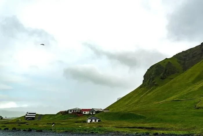 Framed Print : Farmhouse in iceland immersed in the green fields Framed Print : Farmhouse in iceland immersed in the green fields