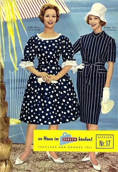 fashion, Konsum mail-order catalogue, cover, spring  /  summer collection, Germany, 1961, Additional-Rights-Clearences-Not Available