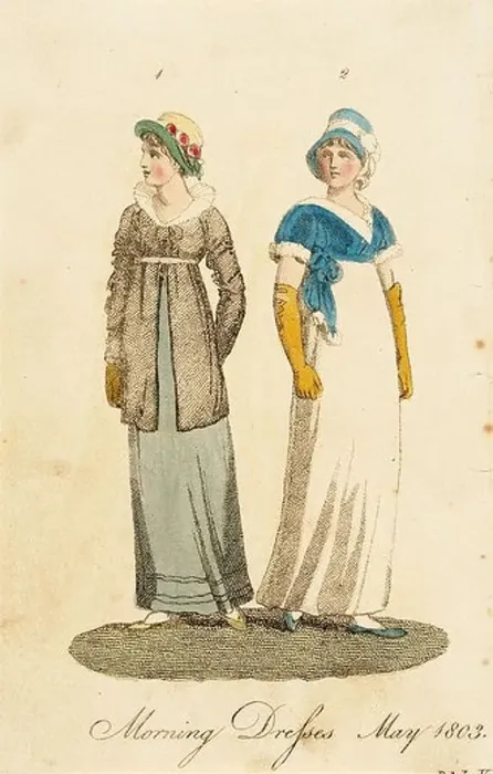 Framed Print : Fashion Plate (Morning Dresses May 1803) M.86.266.52 Framed Print : Fashion Plate (Morning Dresses May 1803) M.86.266.52
