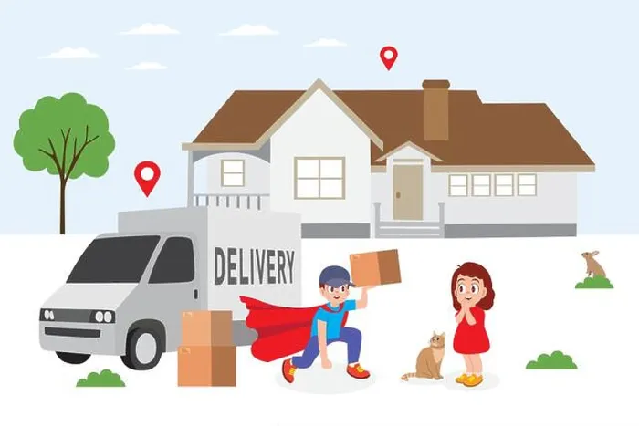 Framed Print : Fast and Reliable Delivery Service in Action Framed Print : Fast and Reliable Delivery Service in Action