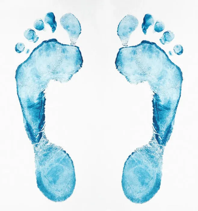 Framed Print : Female footprints Framed Print : Female footprints