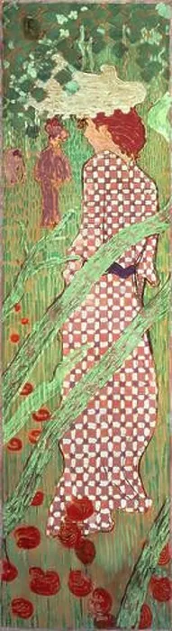 Framed Print : Femmes au jardin: femme à la robe quadrillée (Women in a Garden: Woman in a Checked Dress) Framed Print : Femmes au jardin: femme à la robe quadrillée (Women in a Garden: Woman in a Checked Dress)