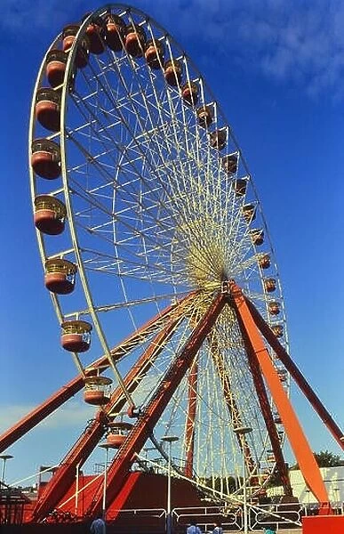 The Ferris wheel at Dreamland, Margate, Kent, England, UK. Circa 1980's