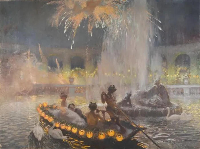 Framed Print : Fête de nuit à Versailles. Museum: Musée d'Orsay, Paris. Author: La Touche, Gaston, de Framed Print : Fête de nuit à Versailles. Museum: Musée d'Orsay, Paris. Author: La Touche, Gaston, de
