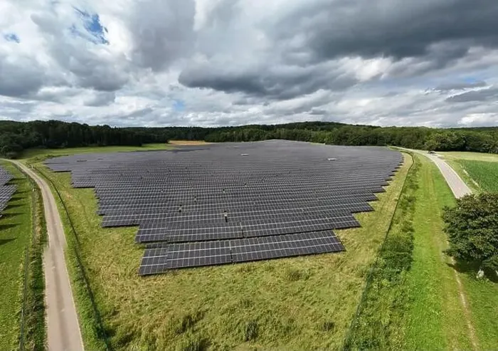 Framed Print : Field with solar panels in Baden Wuerttemberg in summer Framed Print : Field with solar panels in Baden Wuerttemberg in summer