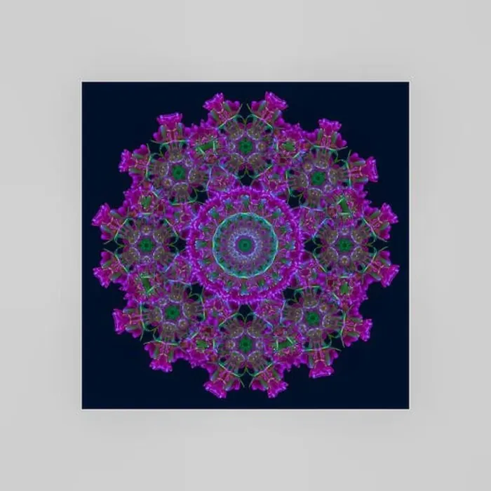Framed Print : Fine art floral decorative and geometrical color pattern / mandala made from macros of red green tulips on blue Framed Print : Fine art floral decorative and geometrical color pattern / mandala made from macros of red green tulips on blue