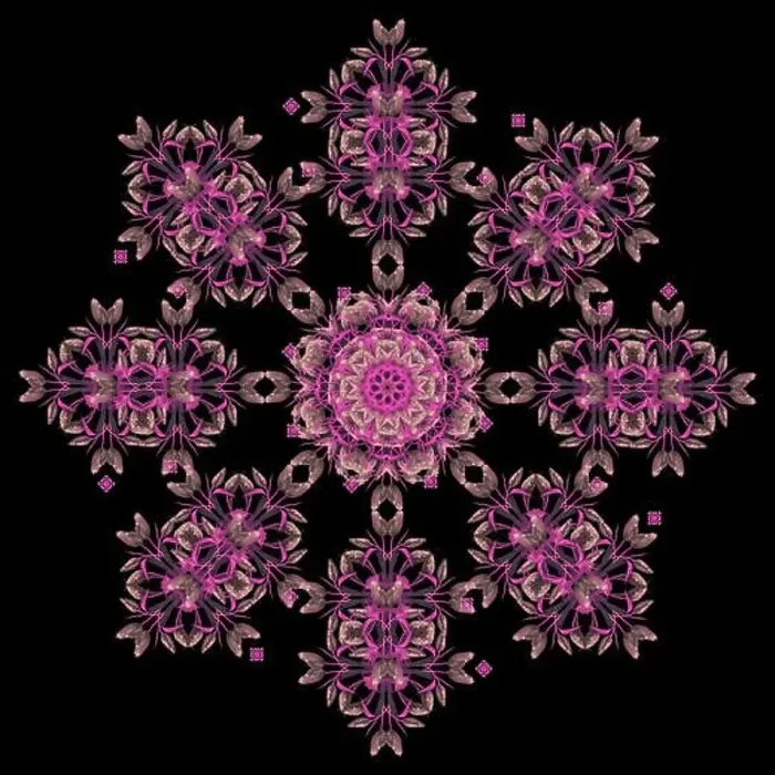 Framed Print : Fine art floral decorative and symmetrical fractal color pattern made from macros of light brown bright pink tulips Framed Print : Fine art floral decorative and symmetrical fractal color pattern made from macros of light brown bright pink tulips