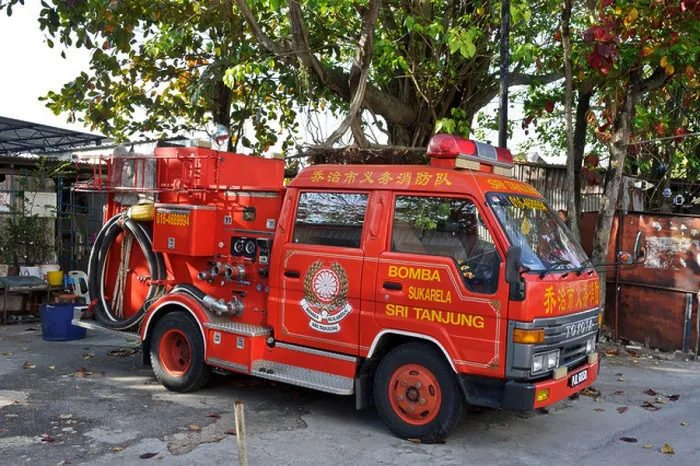 Framed Print : Fire engine, Georgetown, Penang, Malaysia Framed Print : Fire engine, Georgetown, Penang, Malaysia