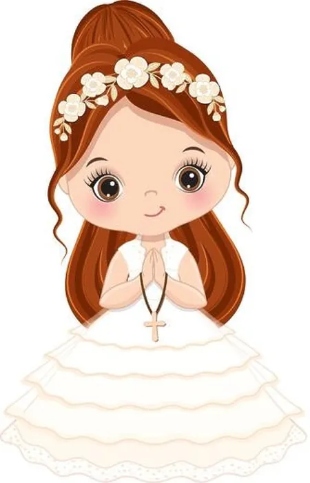 Framed Print : First Communion for Girl. Vector 1st Communion for Cute Little Girl Framed Print : First Communion for Girl. Vector 1st Communion for Cute Little Girl