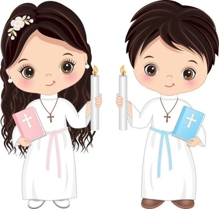 Framed Print : First Communion for Kids. Vector 1st Communion for Cute Little Girl and Boy Framed Print : First Communion for Kids. Vector 1st Communion for Cute Little Girl and Boy