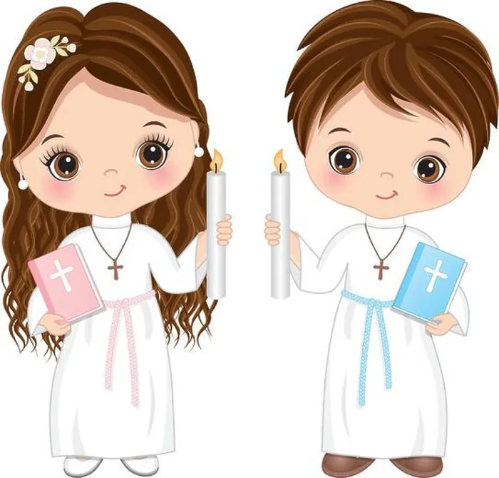 Framed Print : First Communion for Kids. Vector 1st Communion for Cute Little Girl and Boy Framed Print : First Communion for Kids. Vector 1st Communion for Cute Little Girl and Boy
