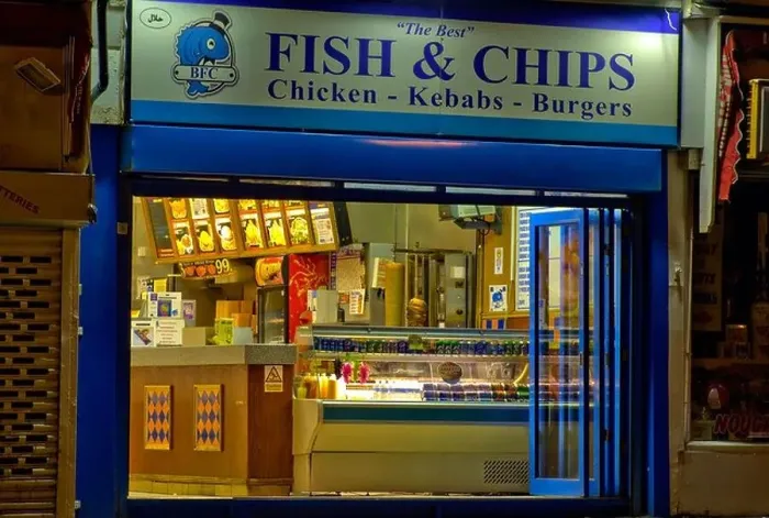 Framed Print : Fish And Chip Shop At Night Framed Print : Fish And Chip Shop At Night