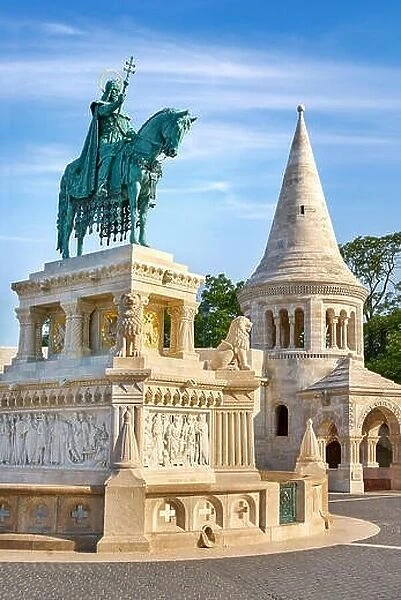 Fishermen Bastion and Stephen King Statue, Budapest, Hungary