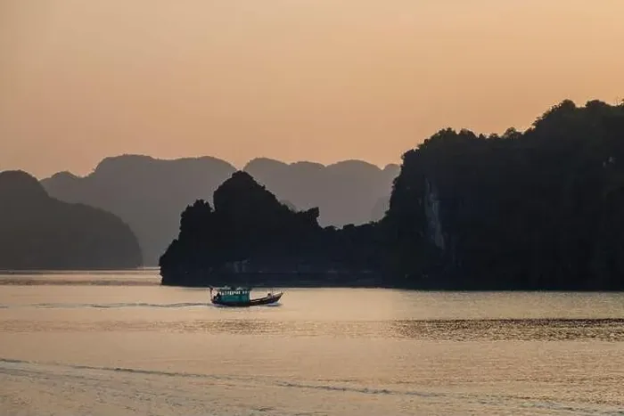 Framed Print : Fishing boat on Halong Bay, northern Vietnam Framed Print : Fishing boat on Halong Bay, northern Vietnam