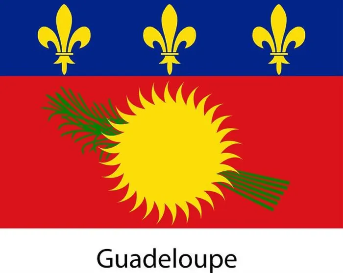 Framed Print : Flag of the country guadeloupe. Vector illustration. Exact colors Framed Print : Flag of the country guadeloupe. Vector illustration. Exact colors