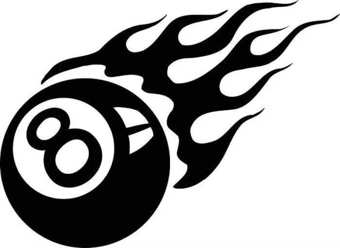 Framed Print : Flaming Eight Ball Vector Illustration Framed Print : Flaming Eight Ball Vector Illustration