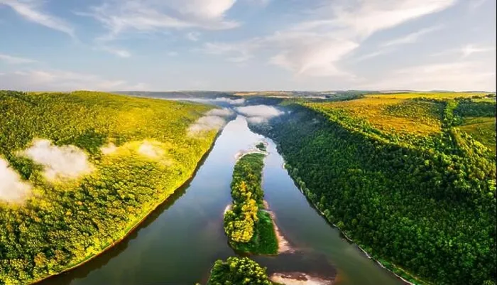Framed Print : Flight through majestic foggy river and lush green forest at sunrise time. Landscape photography. Dnister, Ukraine, Europe Framed Print : Flight through majestic foggy river and lush green forest at sunrise time. Landscape photography. Dnister, Ukraine, Europe