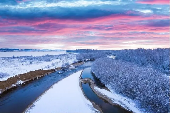 Framed Print : Flight through majestic river, frozen forest and frosty winter fields at sunrise time. Landscape photography Framed Print : Flight through majestic river, frozen forest and frosty winter fields at sunrise time. Landscape photography