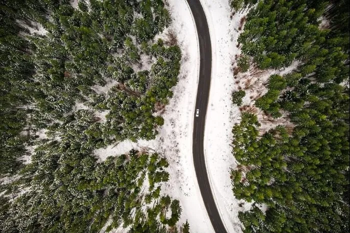 Framed Print : Flight over the winter mountains with road serpentine and snowy forest. Top down view. Landscape photography Framed Print : Flight over the winter mountains with road serpentine and snowy forest. Top down view. Landscape photography