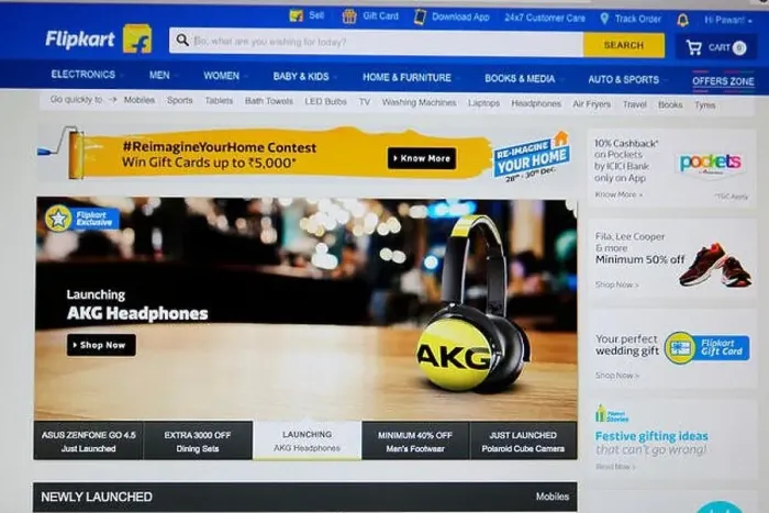 Framed Print : Flipkart website for online shopping in India Framed Print : Flipkart website for online shopping in India