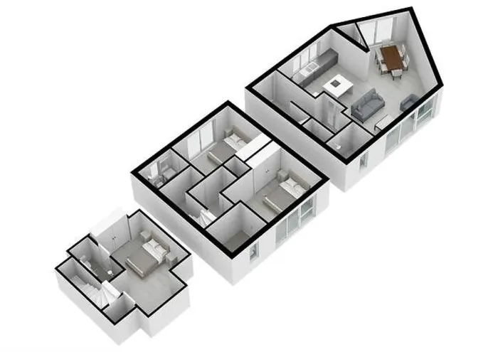 Framed Print : Floor plan. 3d floor plan for real estate top view Framed Print : Floor plan. 3d floor plan for real estate top view