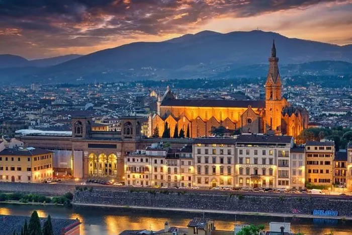 Framed Print : Florence, Italy - July 19, 2017: Basilica di Santa Croce Holy Cross is the principal Franciscan church in Florence, Italy with night illumination Framed Print : Florence, Italy - July 19, 2017: Basilica di Santa Croce Holy Cross is the principal Franciscan church in Florence, Italy with night illumination