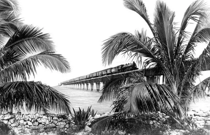 Framed Print : Florida East Coast Railway train traveling along Overseas Extension bridge Framed Print : Florida East Coast Railway train traveling along Overseas Extension bridge