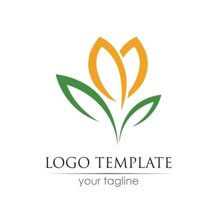 Framed Print : flower tulip logo vector illustration design template Framed Print : flower tulip logo vector illustration design template