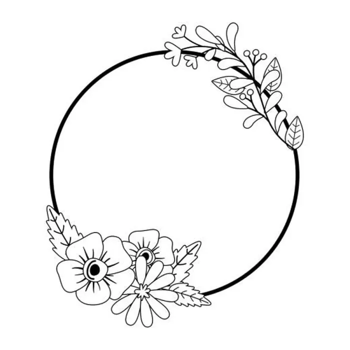 Framed Print : Flowers and leaves circle design, floral nature plant ornament garden decoration and botany theme Vector illustration Framed Print : Flowers and leaves circle design, floral nature plant ornament garden decoration and botany theme Vector illustration