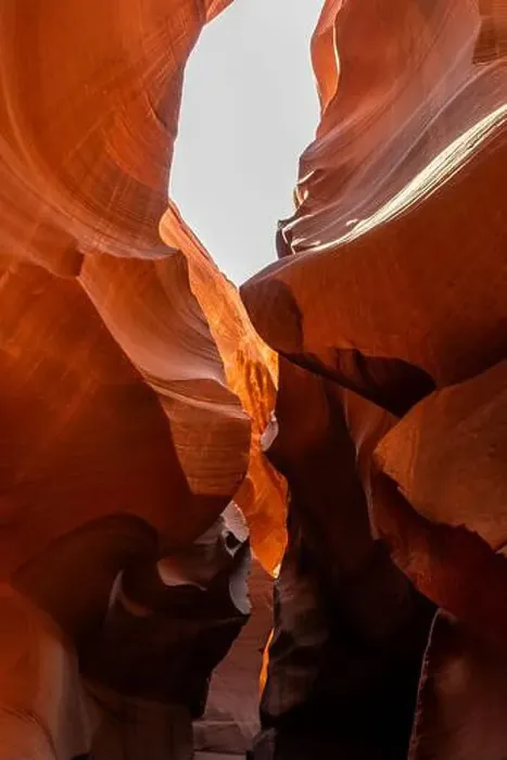 Framed Print : Flowing rock formation. Natural Beauty of the Lower Antelope Canyon in Page, Arizona
