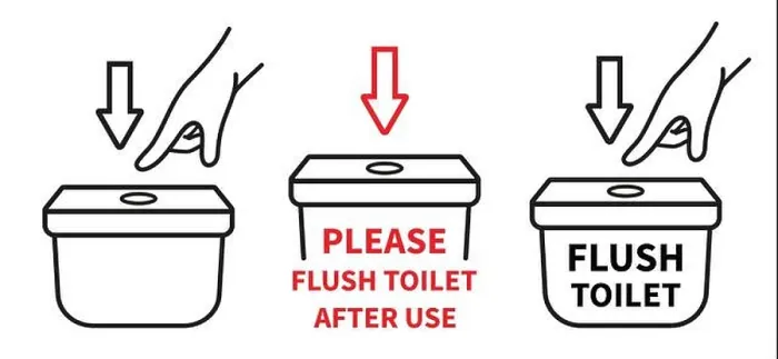 Framed Print : Flush water in toilet after use Framed Print : Flush water in toilet after use