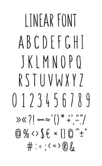 Framed Print : Font set of letters and symbols Framed Print : Font set of letters and symbols