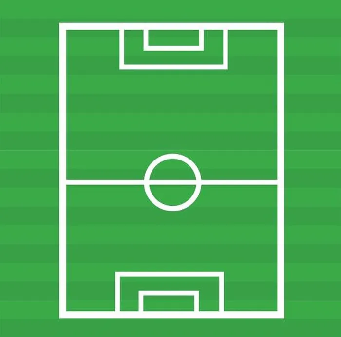 Framed Print : football pitch icon on white background
