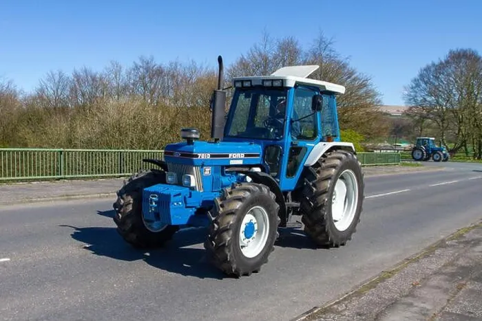 Framed Print : Ford 7810 Blue farm ractor in Chorley Lancashire Framed Print : Ford 7810 Blue farm ractor in Chorley Lancashire