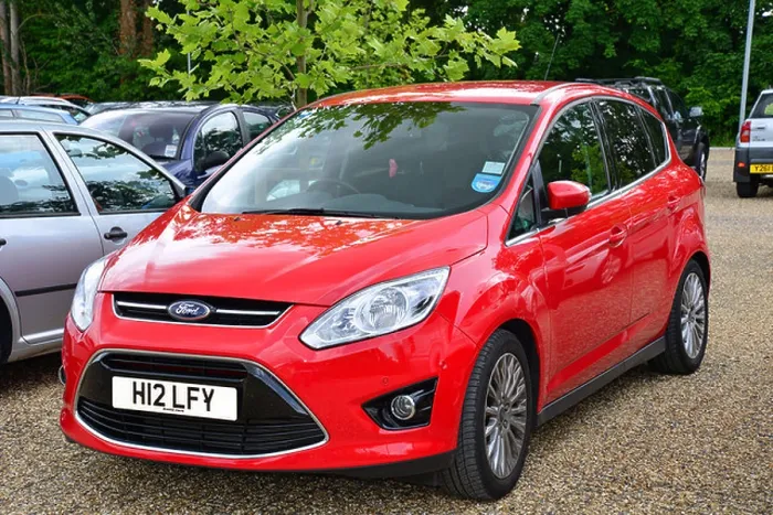 Framed Print : Ford Focus Titanium car in car park, Windsor, Berkshire, England, United Kingdom