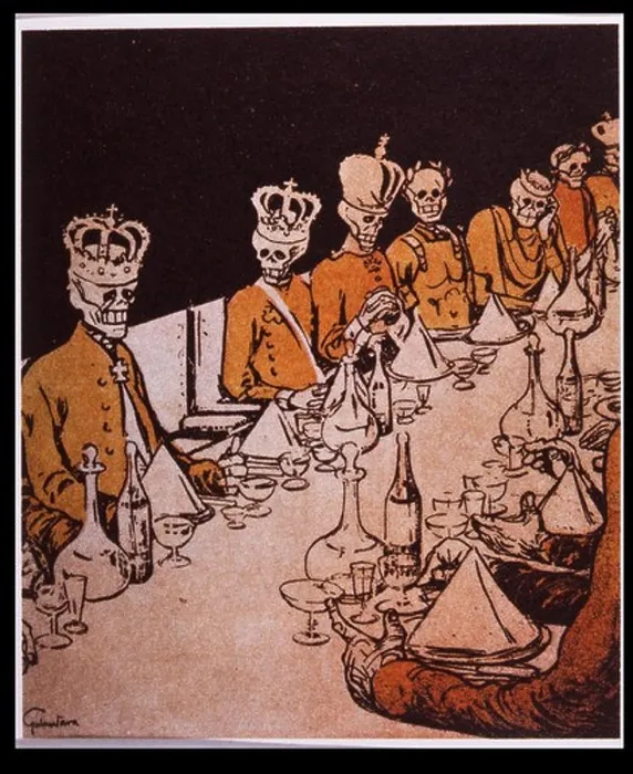 Framed Print : Forecast of the future of European monarchs after 1905 Revolution in Russia. Cartoon from L'Assiette au Beurre, Paris, 29 September 1905 Framed Print : Forecast of the future of European monarchs after 1905 Revolution in Russia. Cartoon from L'Assiette au Beurre, Paris, 29 September 1905