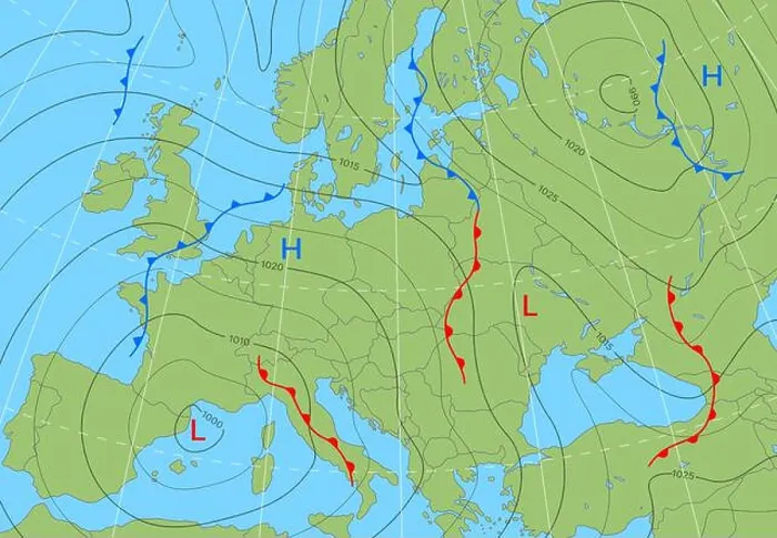Framed Print : Forecast weather isobar map of Europe Framed Print : Forecast weather isobar map of Europe