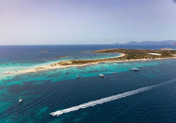 Framed Print : formentera, beautiful sea of baleares islands, aerial view Framed Print : formentera, beautiful sea of baleares islands, aerial view