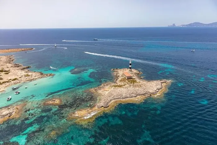 Framed Print : formentera, beautiful sea of baleares islands, aerial view Framed Print : formentera, beautiful sea of baleares islands, aerial view