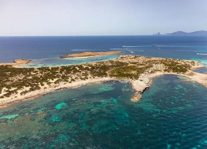 Framed Print : formentera, beautiful sea of baleares islands, aerial view Framed Print : formentera, beautiful sea of baleares islands, aerial view