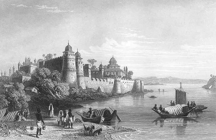 Framed Print : Fort of Akbar Allahabad 1850s Framed Print : Fort of Akbar Allahabad 1850s