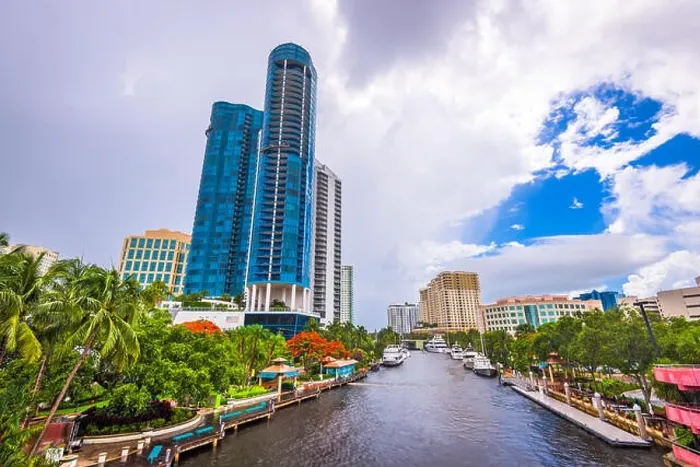 Framed Print : Fort Lauderdale, Florida, USA cityscape at the Riverwalk Framed Print : Fort Lauderdale, Florida, USA cityscape at the Riverwalk